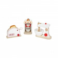 Small Foot σετ ξύλινα κουζινικά μηχανήματα, 12 τεμάχια