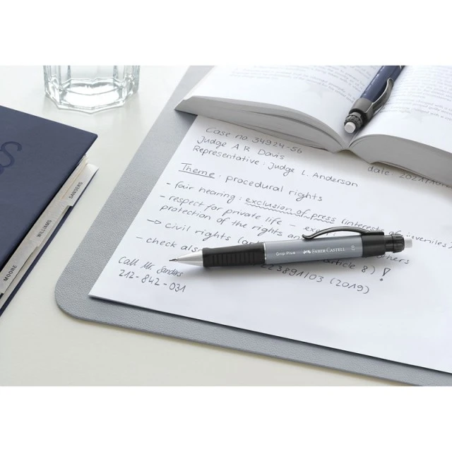 Faber-Castell μηχανικό μολύβι Grip Plus, 0.7 mm, γκρι