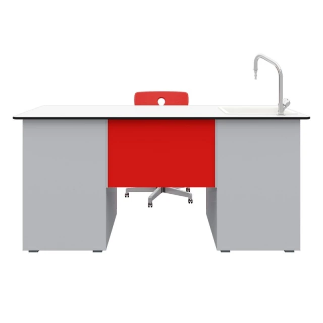 RFG καθηγητικό τραπέζι εργαστηριακό 160 x 70 x 75 cm κόκκινο/λευκό