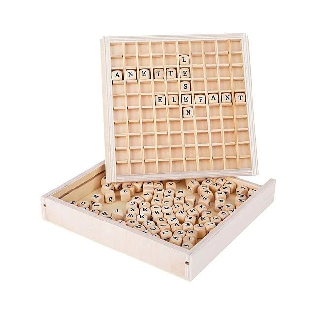 Κύβοι δημιουργίας Small Foot Word, Ξύλινοι