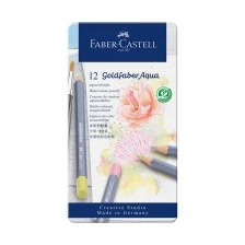 Μολύβια Faber-Castell Goldfaber Aqua, 12 παστέλ χρώματα