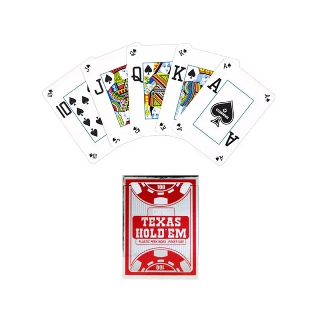 Cartamundi τράπουλα Texas Hold’em κόκκινο-μαύρο