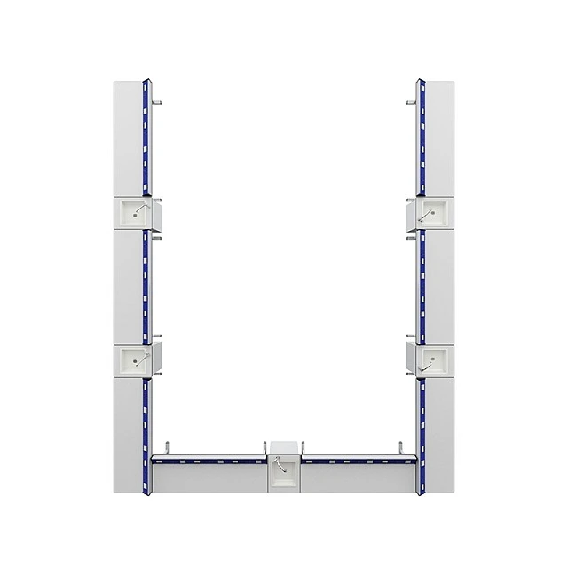 RFG Φοιτητικό τραπέζι Flat, εργαστήριο, 180 x 60 x 75 cm, μπλε-λευκό