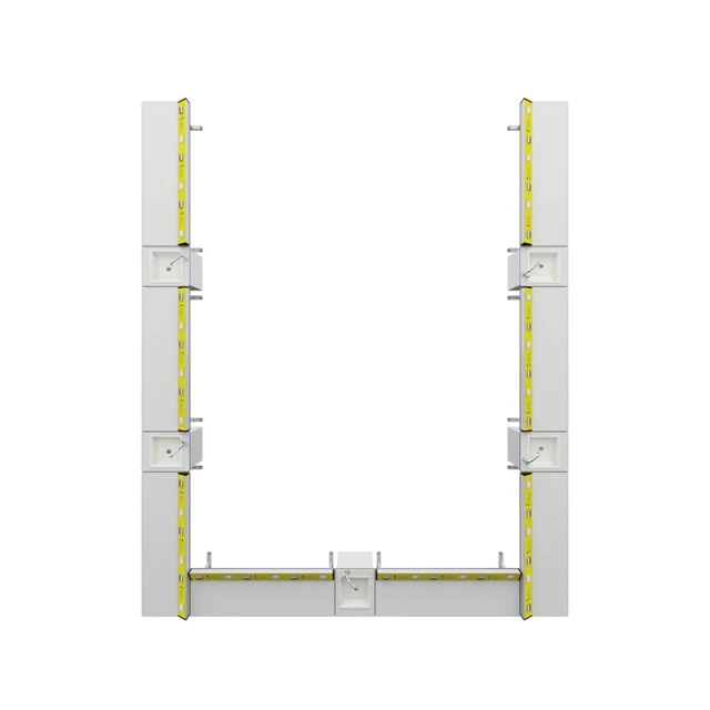 RFG μαθητικό τραπέζι Flat εργαστηριακό 180 x 60 x 75 cm κίτρινο/λευκό