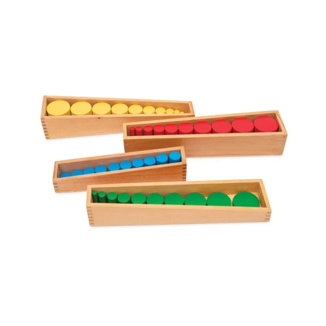 Κύλινδροι Nowa Szkola Montessori, ξύλινοι, έγχρωμοι