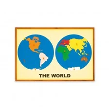 Nowa Szkola Παζλ Χάρτης του κόσμου - Ήπειροι