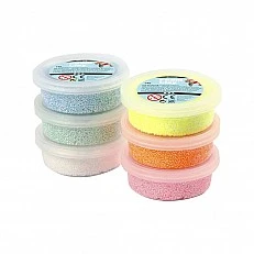 Creativ Company Foam clay, 6 x 14 g, νέον χρώματα