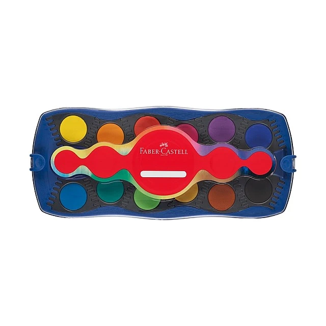 Βαφές Faber-Castell Watercolor Connector, 24 χρώματα, μπλε παλέτα