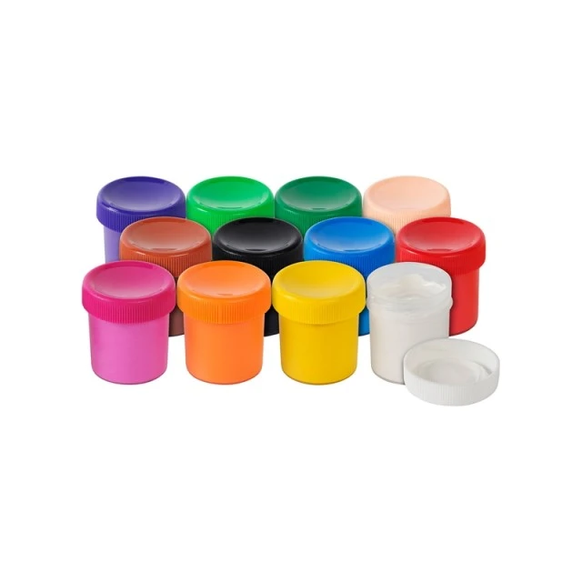Faber-Castell τέμπερες, 20 ml, 12 χρώματα σε βαζάκια