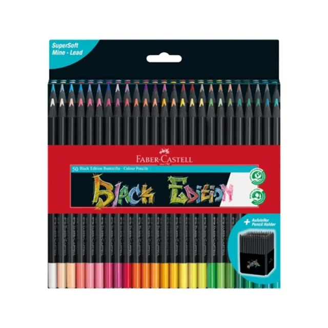 Faber-Castell μολύβια Black Edition, 50 χρώματα