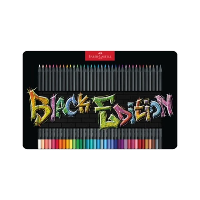 Faber-Castell μολύβια Black Edition, 36 χρώματα, μεταλλική κασετίνα