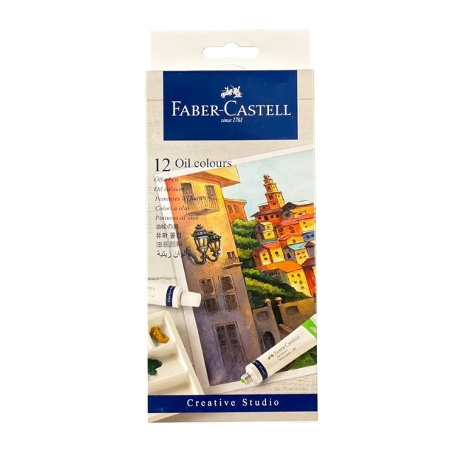 Ελαιοχρωματισμοί Faber-Castell, σε σωληνάρια, 12 χρωμάτων, 9 ml