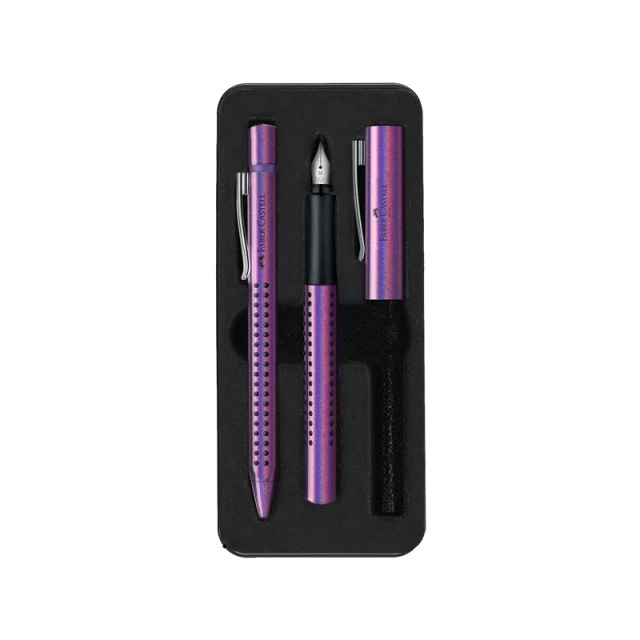 Faber-Castell στυλό XB και πένα M Grip 2011, βιολετί
