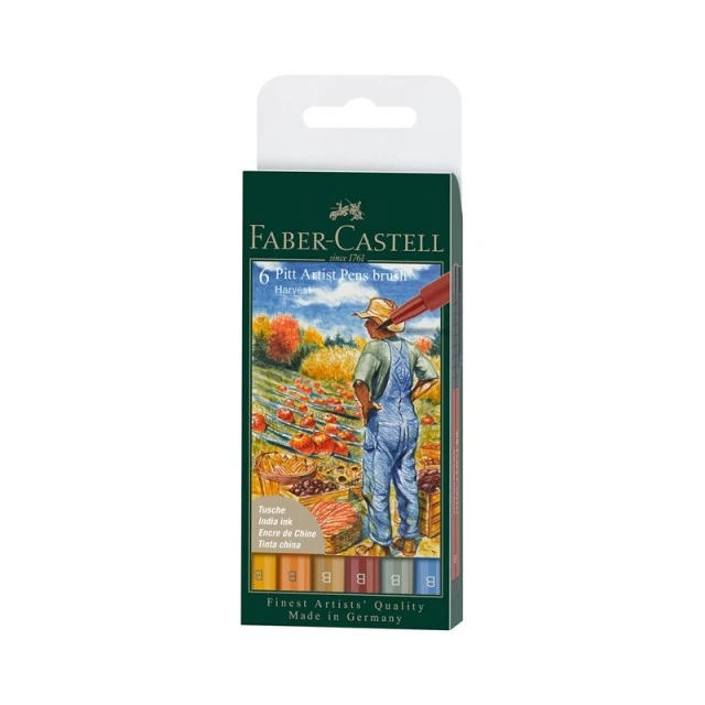 Faber-Castell μαρκαδόροι-πινέλο Pitt Artist, Autumn, 6 τμχ