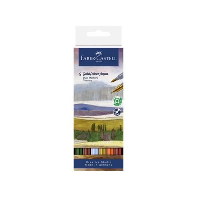 Faber-Castell μαρκαδόροι Goldfaber A.Dual Tuscany, 6 τμχ