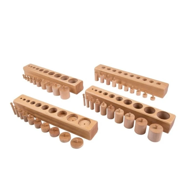 Κύλινδροι Montessori, ξύλινοι, 47 x 30 x 9 cm