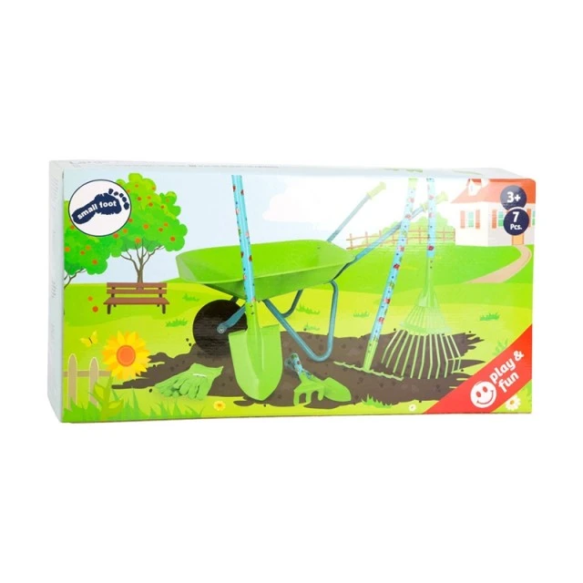 Σετ Small Foot Garden, με τρόλεϊ, 7 τεμαχίων