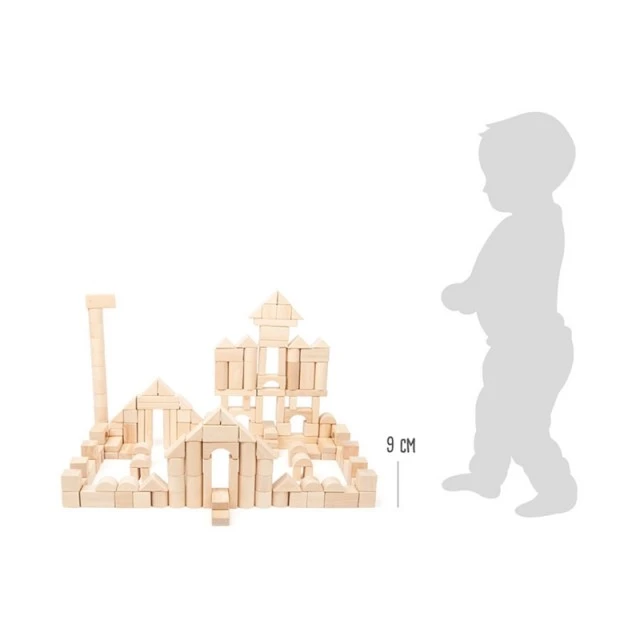 Small Foot ξύλινο οικοδομικό σετ σε υφασμάτινη τσάντα, 200 τεμάχια