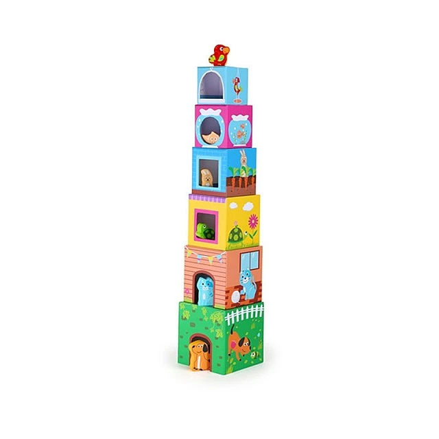 Small Foot κύβοι οικόσιτα ζώα στοίβαξης, 12 τεμάχια