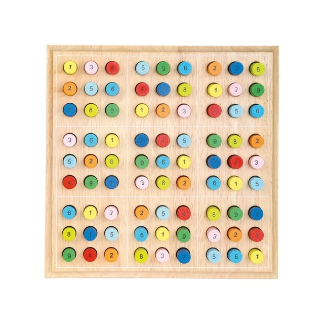 Small Foot ξύλινο πολύχρωμο Sudoku, 25 x 25 x 3 cm