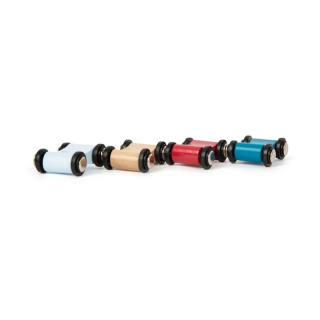 Small Foot ξύλινη πίστα με τέσσερα αυτοκινητάκια, 25 x 10 x 27 cm