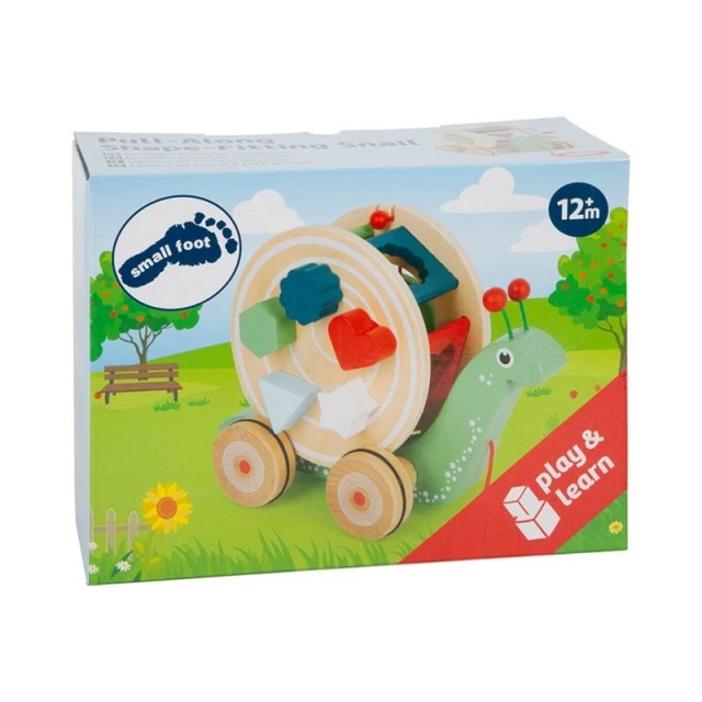 Small Foot ξύλινο παιχνίδι έλξης Σαλιγκάρι με σορτέρ