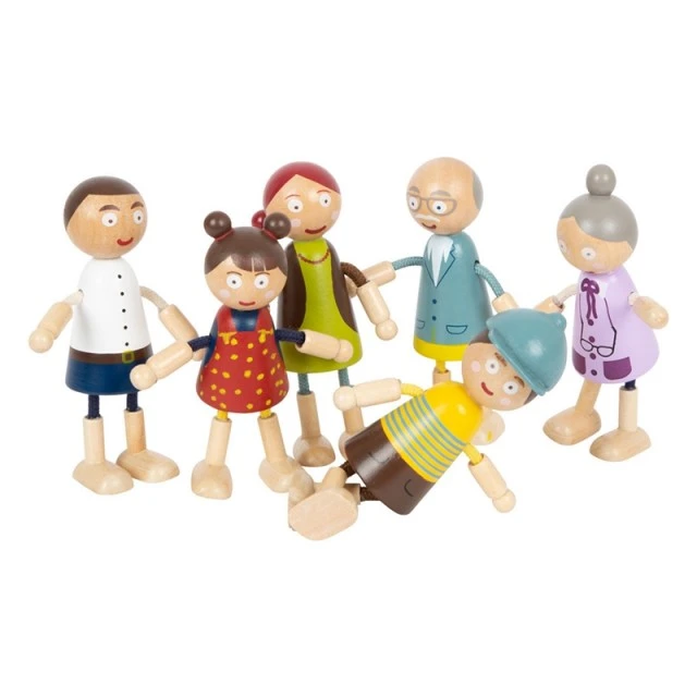 Small Foot ξύλινες κούκλες οικογένεια, 6 τεμάχια