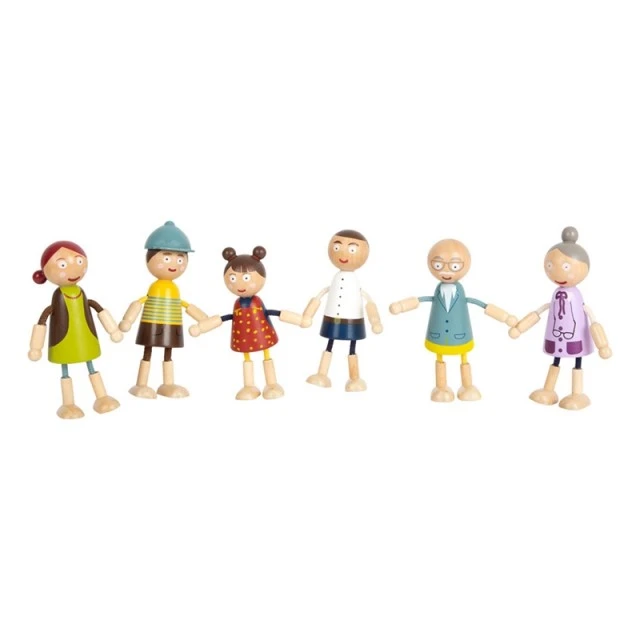 Small Foot ξύλινες κούκλες οικογένεια, 6 τεμάχια