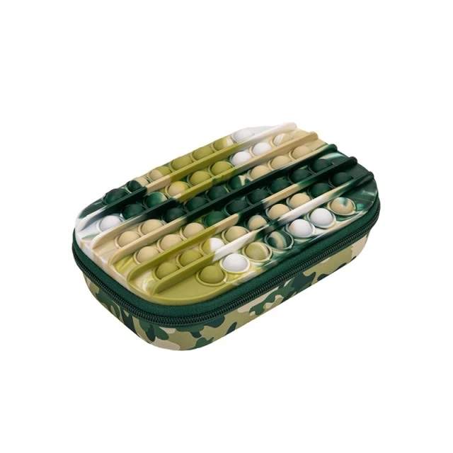 Κασετίνα κουτί Zipit Zip & Pop - Green Camo, μεσαία