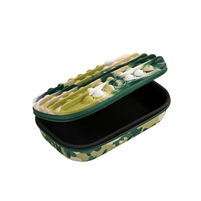 Κασετίνα κουτί Zipit Zip & Pop - Green Camo, μεσαία