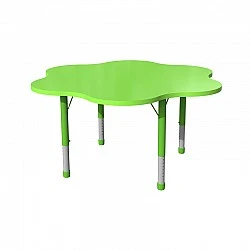 RFG μαθητικό τραπέζι Flower ρυθμιζόμενο 1200 x 1200 x 370-620 mm πράσινο