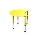 RFG μαθητικό τραπέζι Moon ρυθμιζόμενο 900 x 900 x 550-750 mm κίτρινο