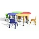 RFG Student Desk Moon, ρυθμιζόμενο ύψος, 900 x 900 x 550-750 mm, μπλε