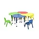 RFG Student Desk Moon, ρυθμιζόμενο ύψος, 900 x 900 x 550-750 mm, μπλε