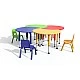 RFG Student Desk Moon, ρυθμιζόμενο ύψος, 900 x 900 x 550-750 mm, μπλε