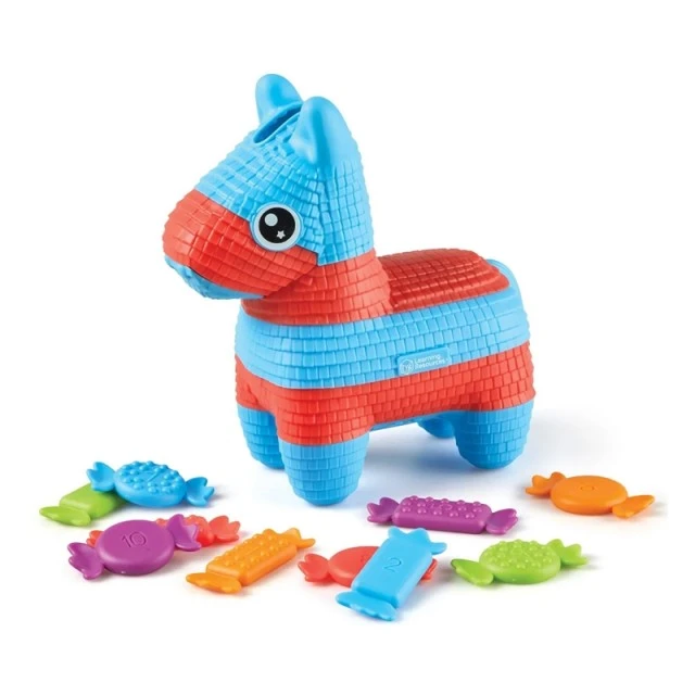 Πηγές μάθησης Piñata με 10 χρωματιστές καραμέλες, μετρώντας