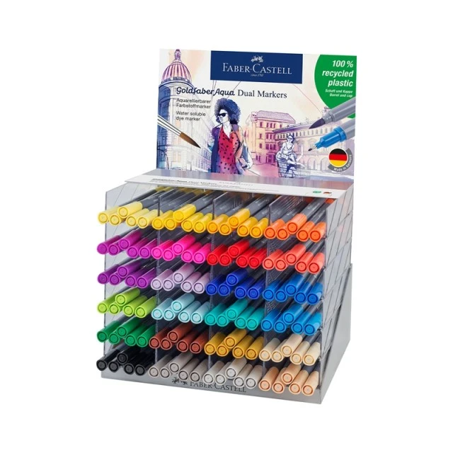 Faber-Castell μαρκαδόροι Goldfaber A.Dual, 120 τμχ σε дисплей
