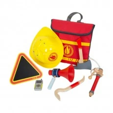 Σετ Small Foot Fireman, παιδικό, σε σακίδιο, ξύλινο