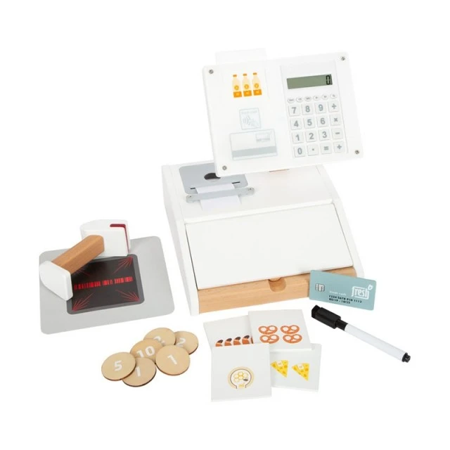 Ταμειακή μηχανή Small Foot Φρέσκια, με scanner, παιδική, ξύλινη