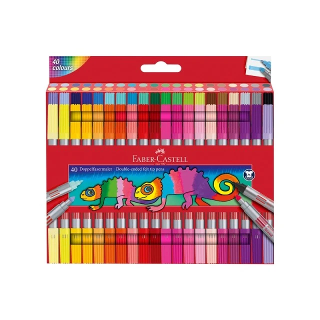 Μαρκαδόροι Faber-Castell, διπλοί, 40 χρωμάτων