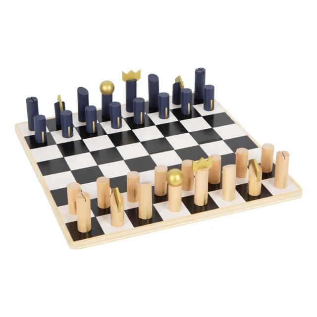 Παιχνίδια σκάκι και τάβλι Small Foot, χρυσή έκδοση, 28 x 28 x 1 cm