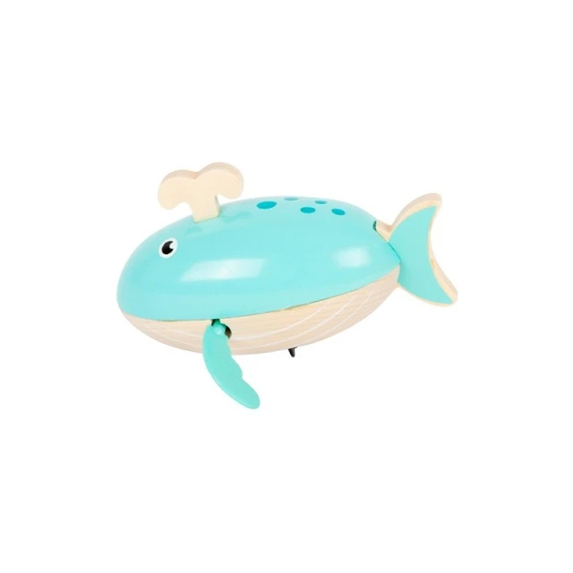 Παιχνίδι Small Foot Whale, κουρδισμένο, για νερό, ξύλινο