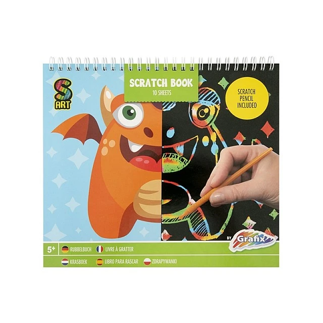 Grafix Книжка за издраскване Чудовище, 10 листа