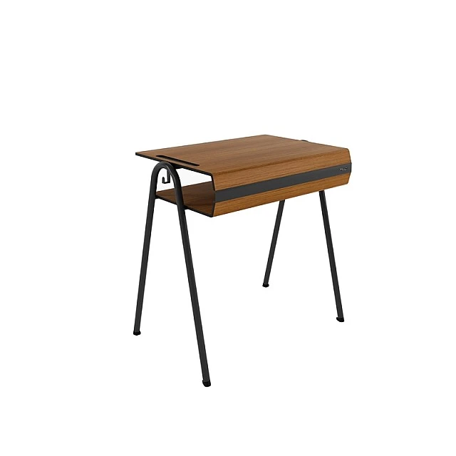 RFG θρανίο Dale μονό άνω της Γ΄ γυμνασίου 900 x 500 x 750 mm καπλαμάς teak μαύρο μέταλλο