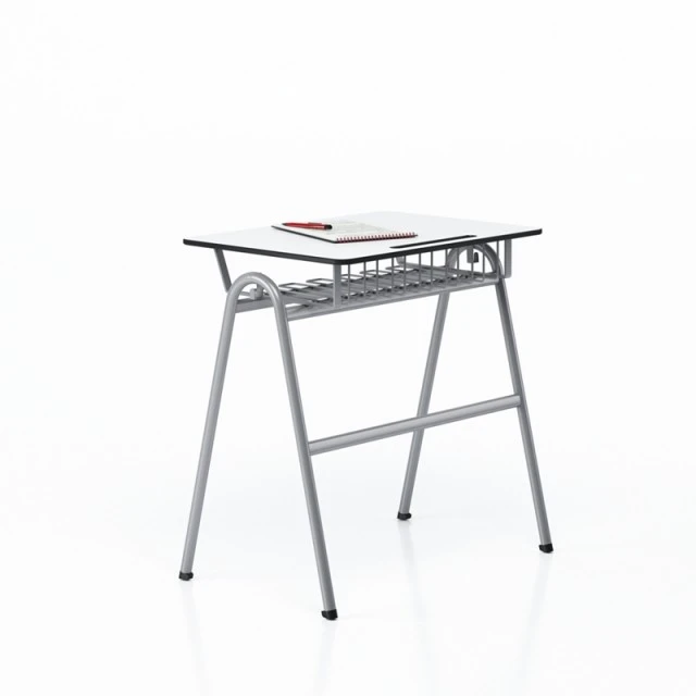 RFG μαθητικό θρανίο Letme μονό 700 x 500 x 750 mm λευκός πάγκος γκρι μέταλλο
