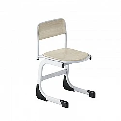RFG Μαθητική καρέκλα Edu, 430 x 425 x 460 mm, χρώμα δρυός, γκρι μεταλλικό, από VIII έως XII τάξη