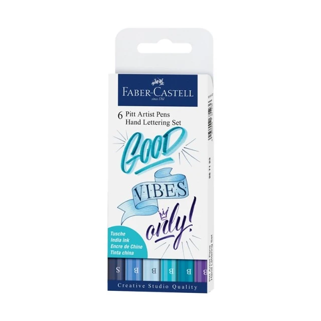 Faber-Castell μαρκαδόροι-πινέλο Goldfaber Sketch Creative Blue, 6 τμχ