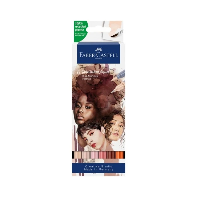 Faber-Castell μαρκαδόροι Goldfaber A.Dual Portrait, 6 τμχ