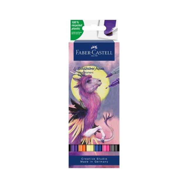 Faber-Castell μαρκαδόροι Goldfaber A.Dual Fantasy, 6 τμχ