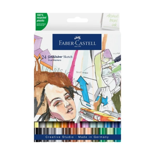 Μαρκαδόρος Faber-Castell Goldfaber Sketch, 24 τεμάχια